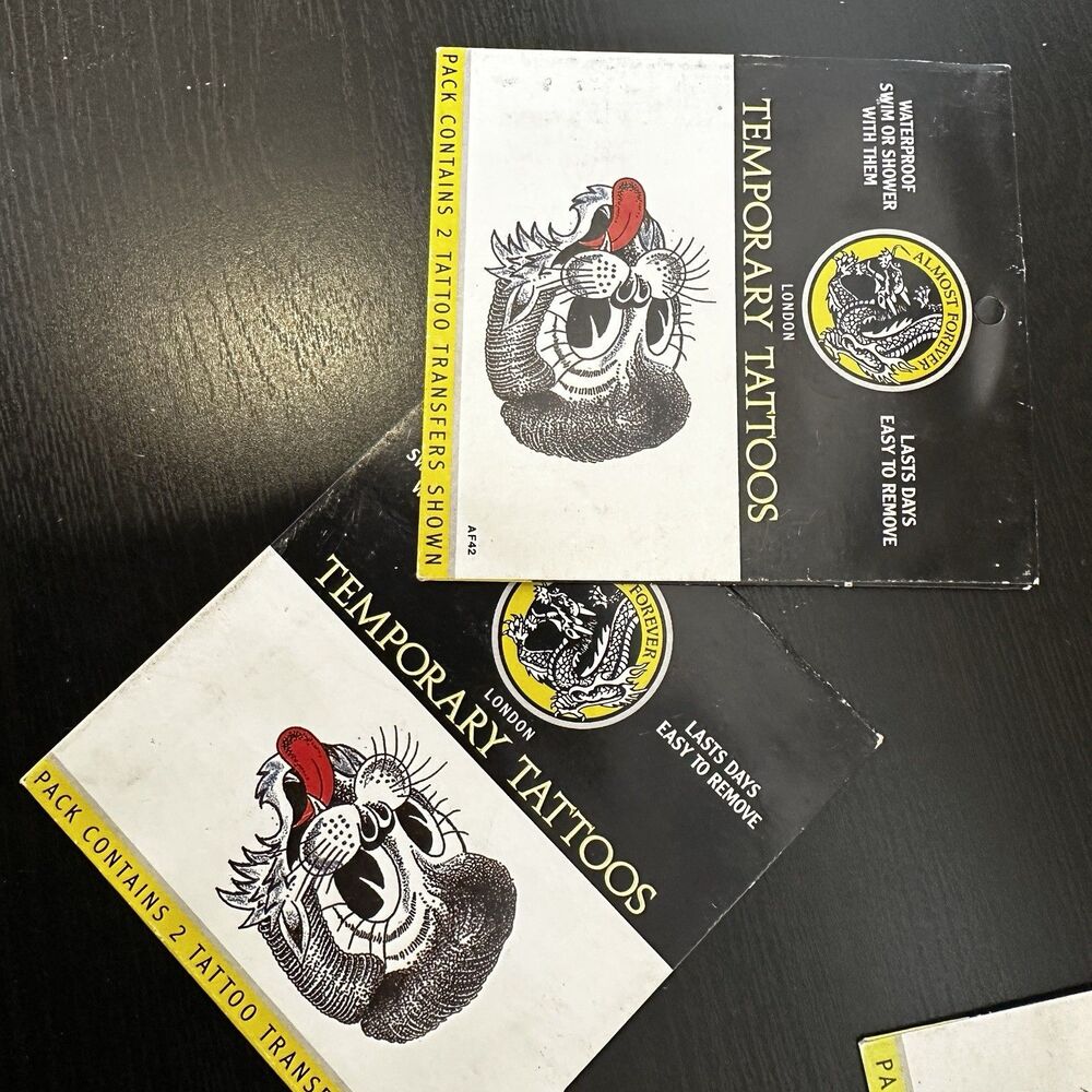 Vintage Lot Of Temporary Tattoos Almost Forever Panther Cougar Cat‎ England - Picture 2 of 8